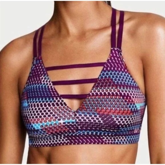 Victoria's Secret VSX Cage Front Racerback Sports Bran, Medium - Picture 1 of 6